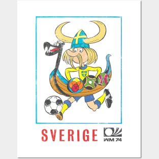 Sverige / Sweden 70s Football Retro Fan Design Posters and Art